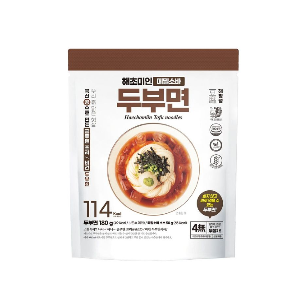 Haechomiin Tofu Noodles With Buckwheat Soba Sauce [두부면메밀소바] 230g*10