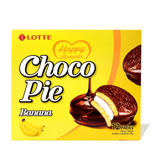 Lotte Choco Pie Banana 336g (8p/ctn)