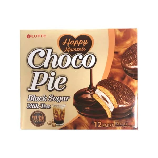 Lotte Choco Pie Black Sugar Milk Tea 336g (8p/ctn)