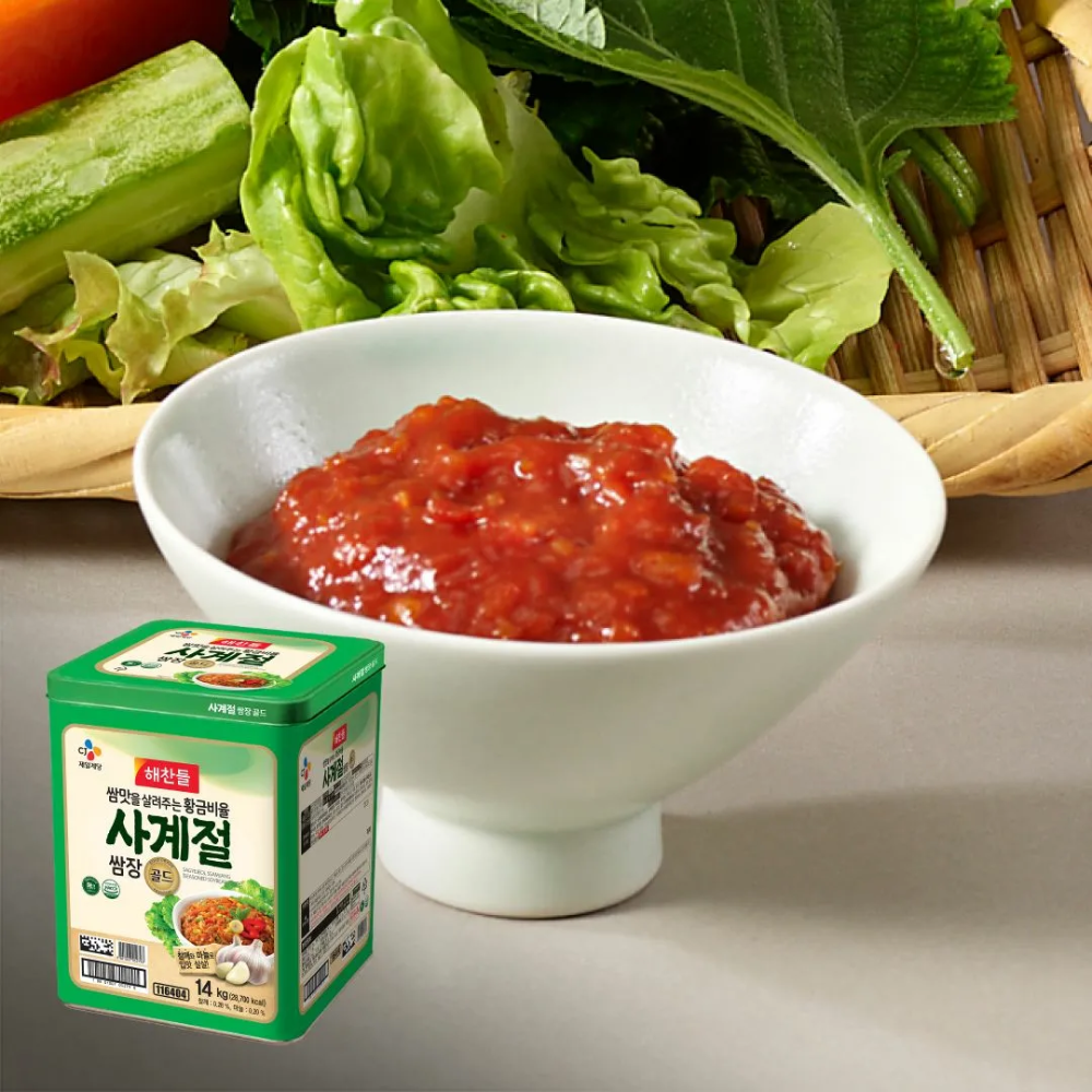 CJ Ssamjang [해찬들 쌈맛을 살려주는 사계절 쌈장 골드 ] 14kg