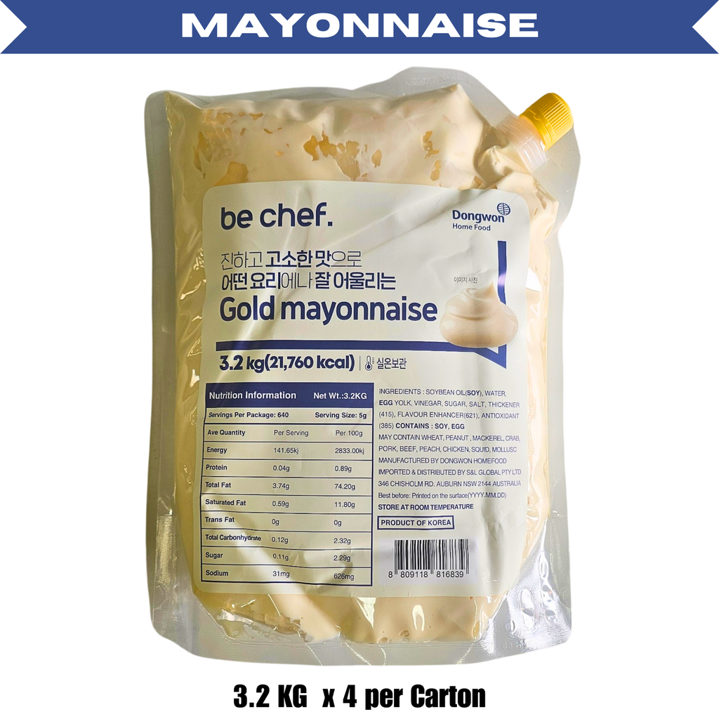 BeChef Gold Mayonnaise Gluten Free [마요네즈] 3.2kg*4