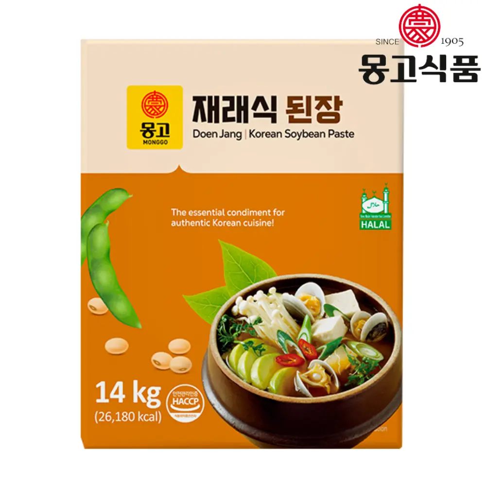 Monggo DeonJang Soybean Paste (HALAL) [재래식된장] 14Kg