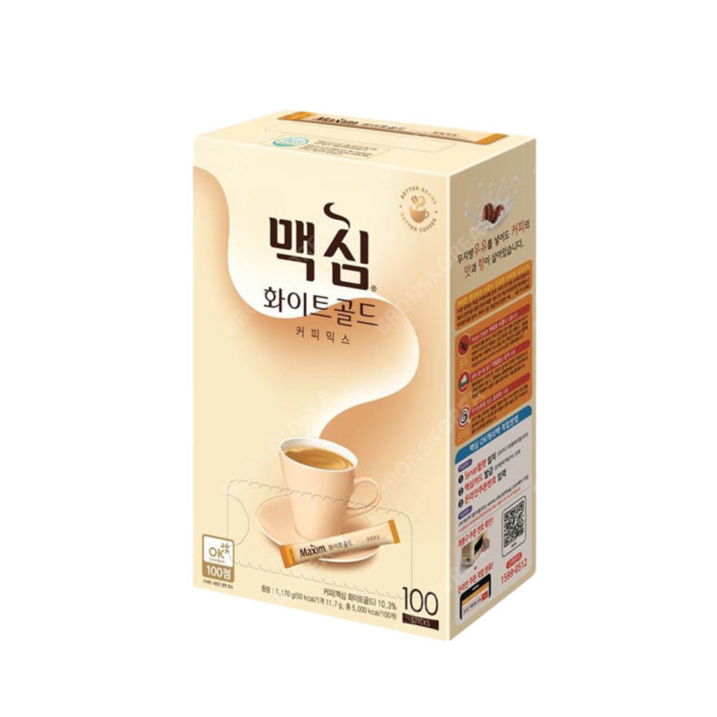 Dongsuh Maxim White Gold Coffee Mix [맥심화이트]  (12g*100T)*8