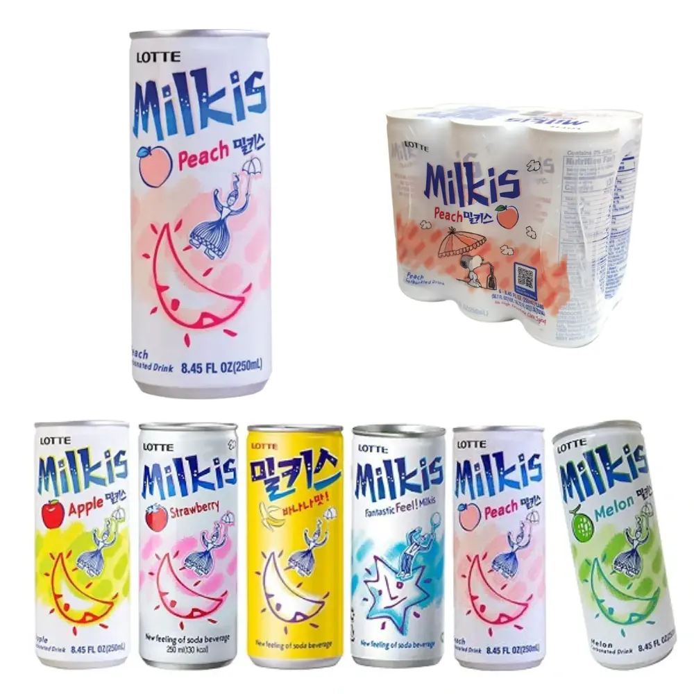 Lotte Milkis Peach [밀키스 복숭아] 250mL*30