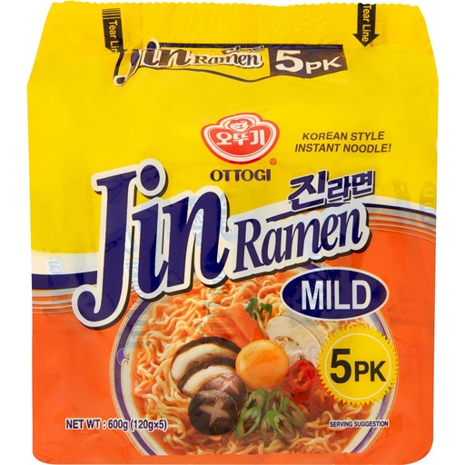 Ottogi Jin Ramen (MILD) 120g x 5ea (40p/CTN)