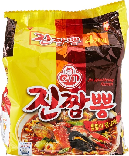 Ottogi Jin Ramen Champpong [짬뽕] 130g x 4ea (32p/CTN)