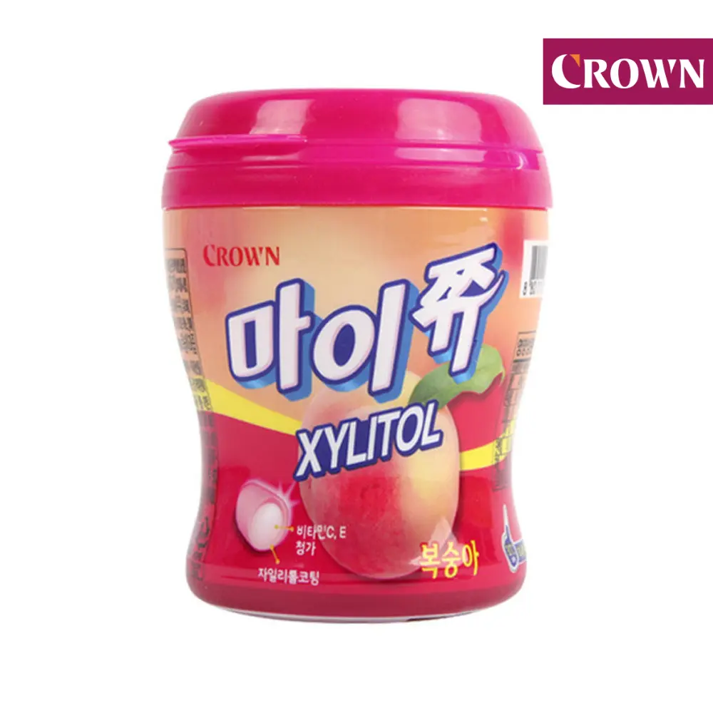 Crown MyChew Xylitol Peach [마이쮸 자일리톨 복숭아] 110g*24