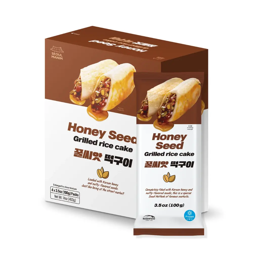 Seoul Madam Honey Seed Grilled Rice Cake [서울마님 꿀씨앗 떡구이] (100g*4)*10