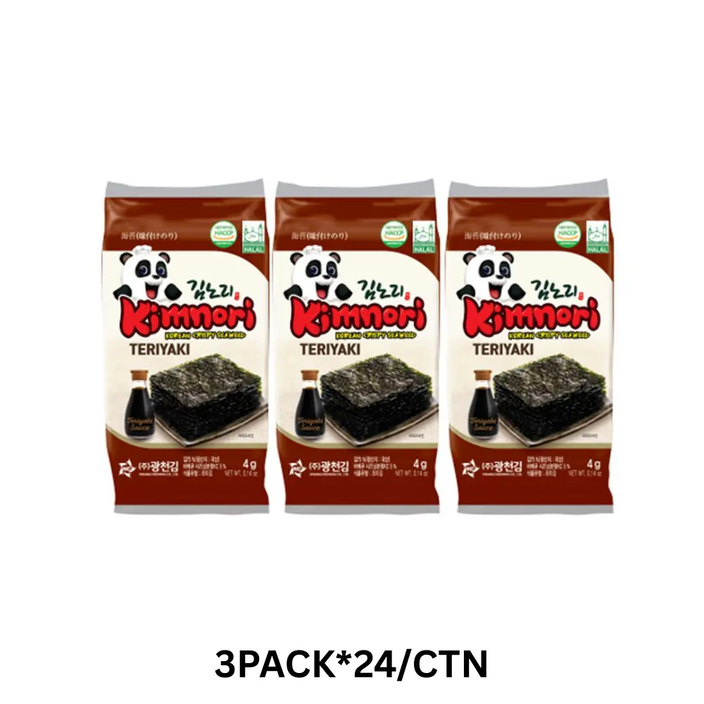Kwangcheon Roasted Seaweed Teriyaki [김노리3봉도시락김] (4g*3)*24