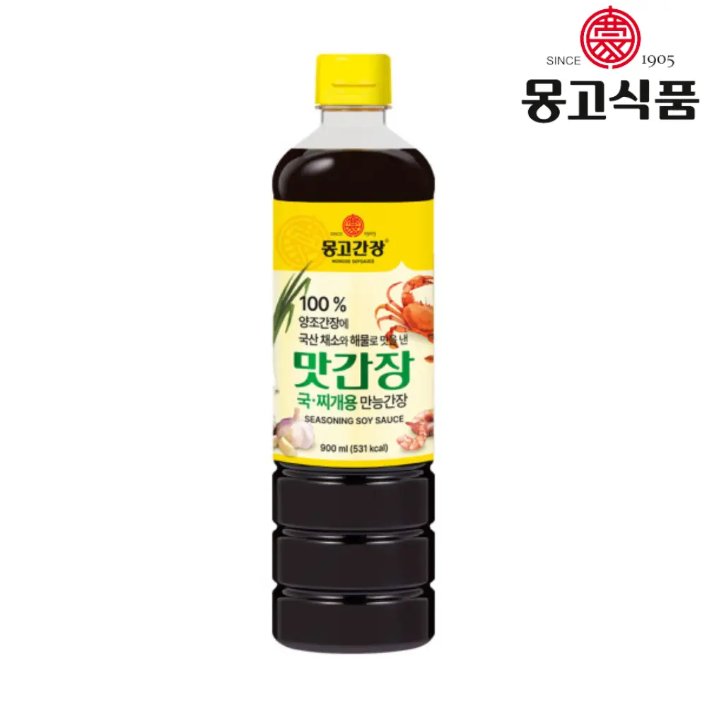Monggo Seasoned Soy Sauce for Stew [만능맛간장 국찌개용] 900mL*12