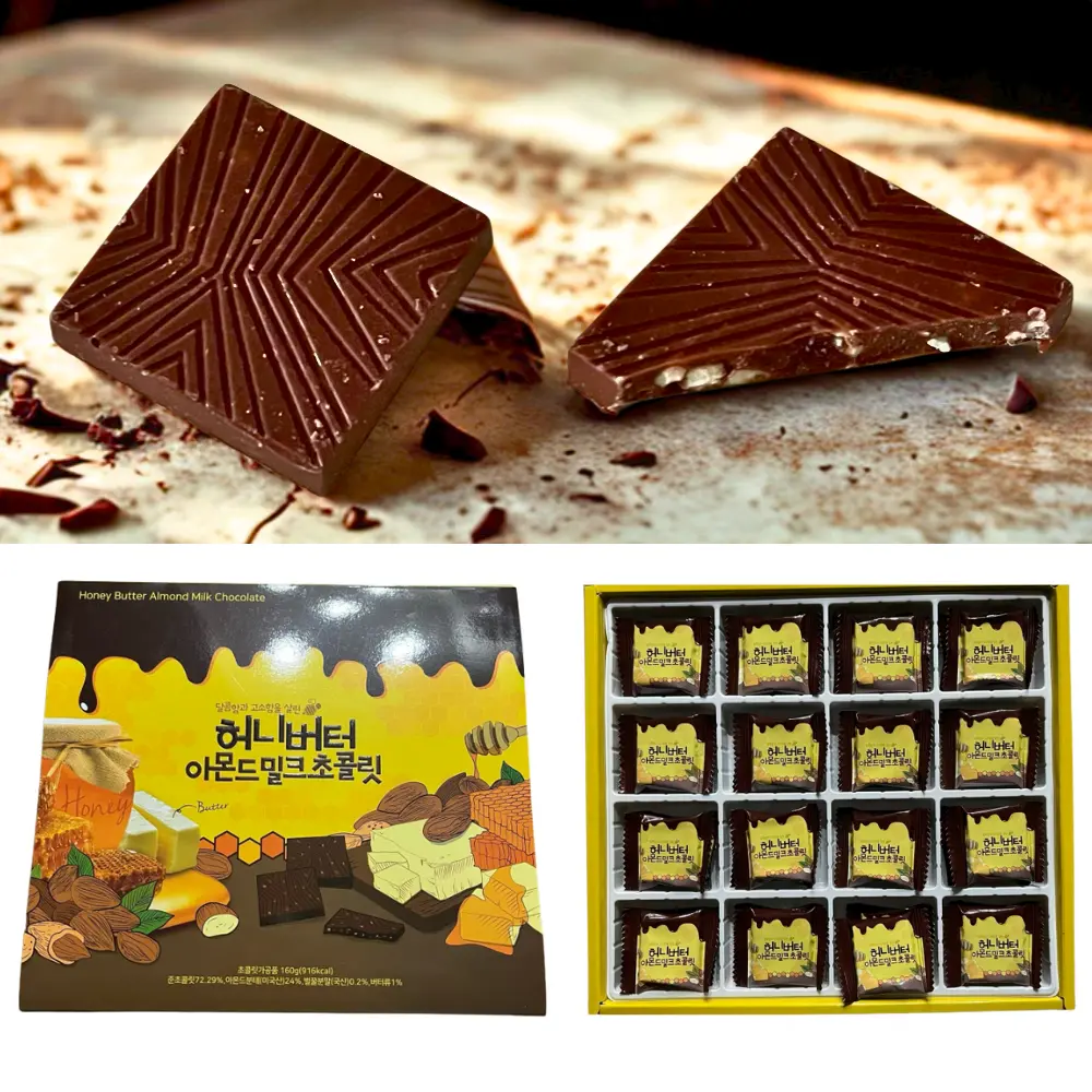 Honey Butter Almond Milk Chocolate [허니버터아몬드밀크 초콜릿] 160g*16