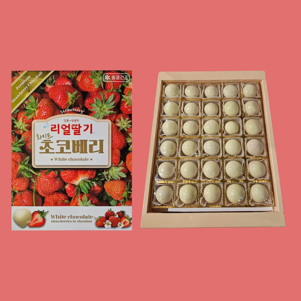 Real Strawberry White Chocolate [리얼딸기 화이트 초콜릿] 300g*14