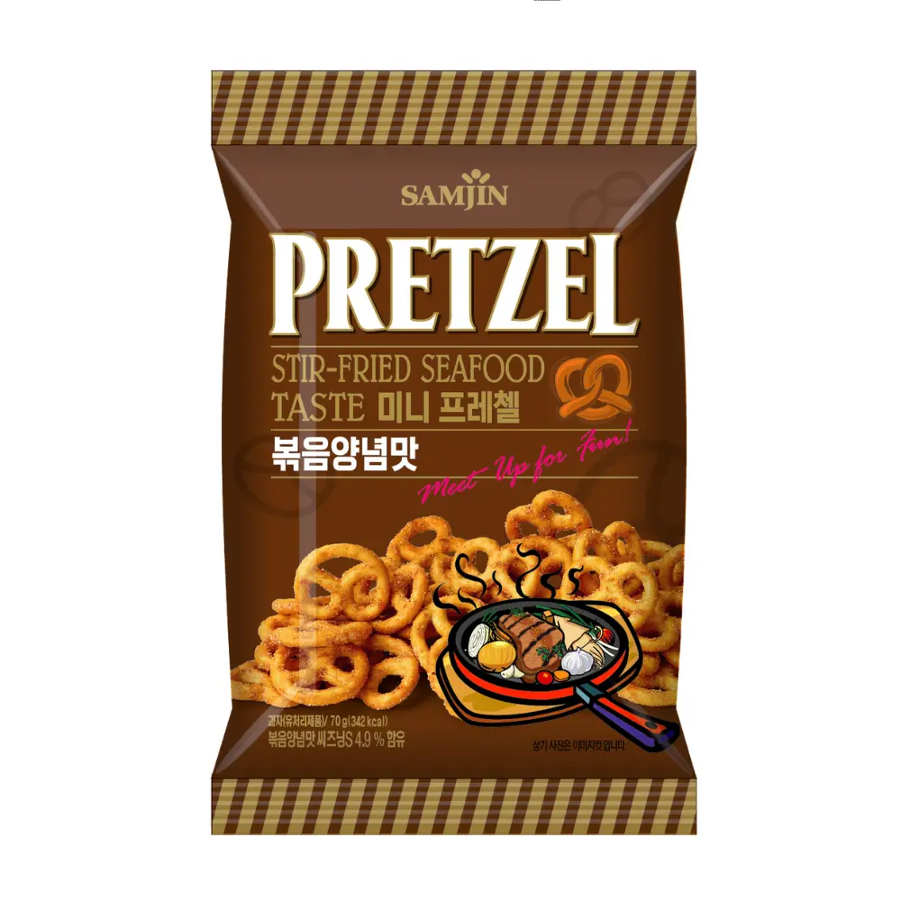 Samjin Mini Pretzel Stir-fried Sauce [미니프레첼 볶음양념] 70g*24