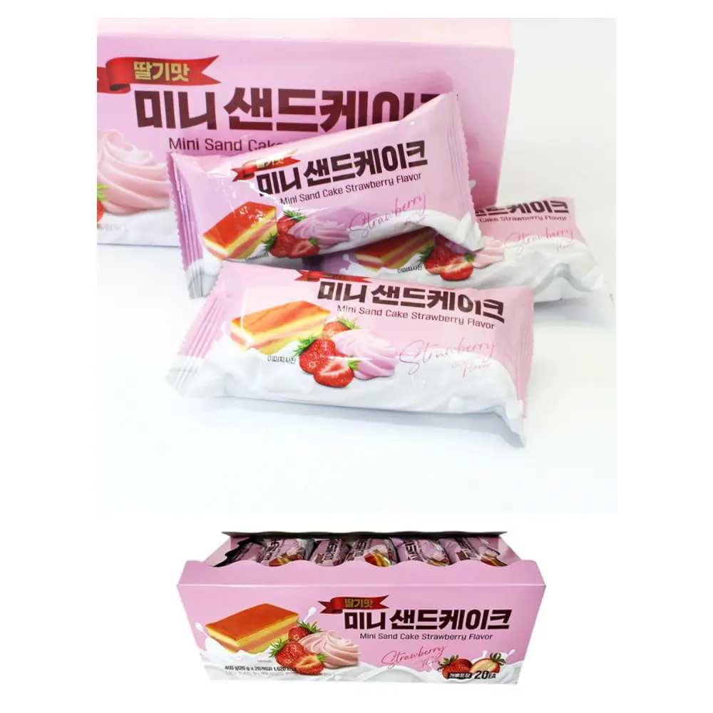 Kidswell Mini Sand Cake Strawberry [미니 샌드케이크 딸기] 400g*6