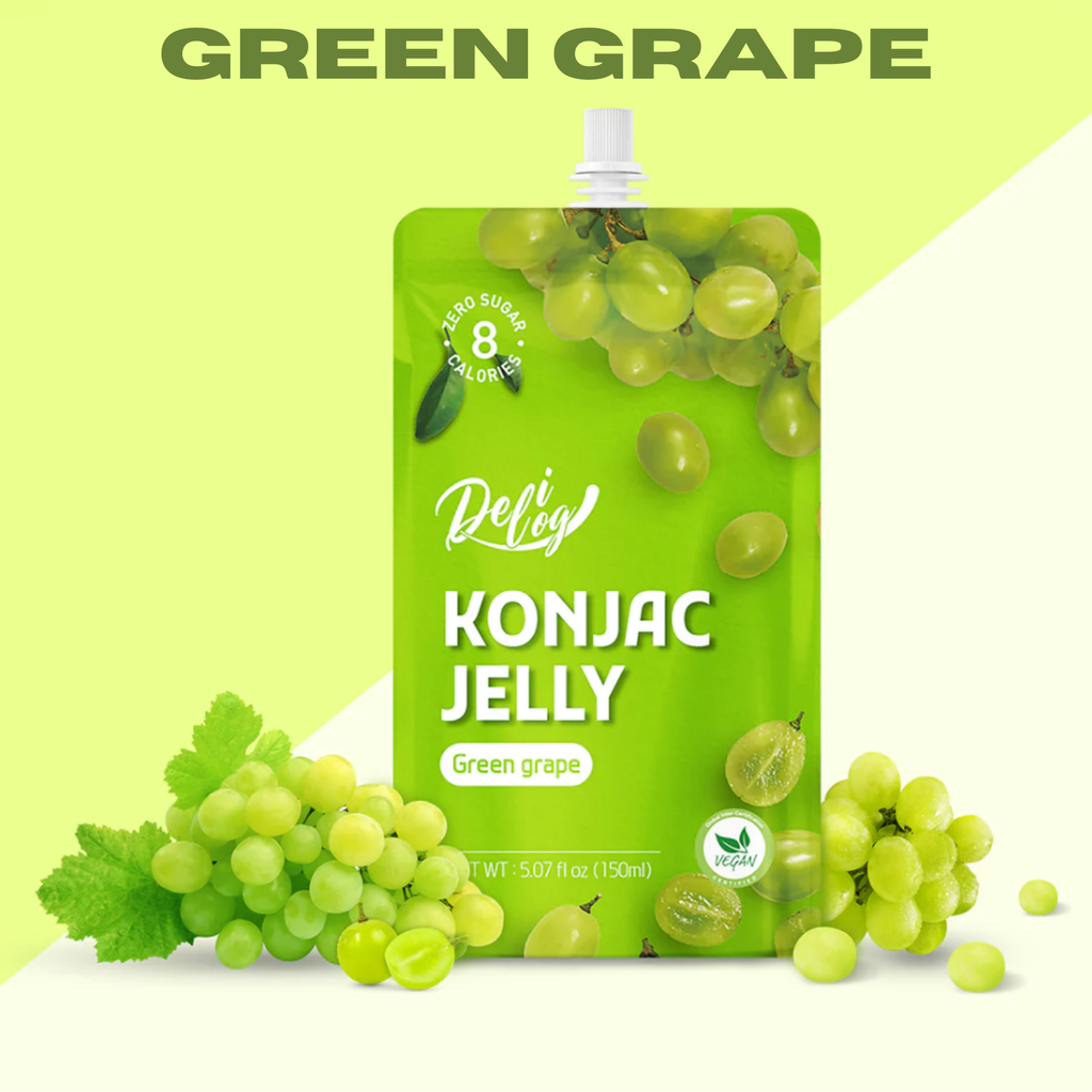 Delilog Konjac Jelly Green Grape [곤약젤리 청포도] (150mL*10)*5