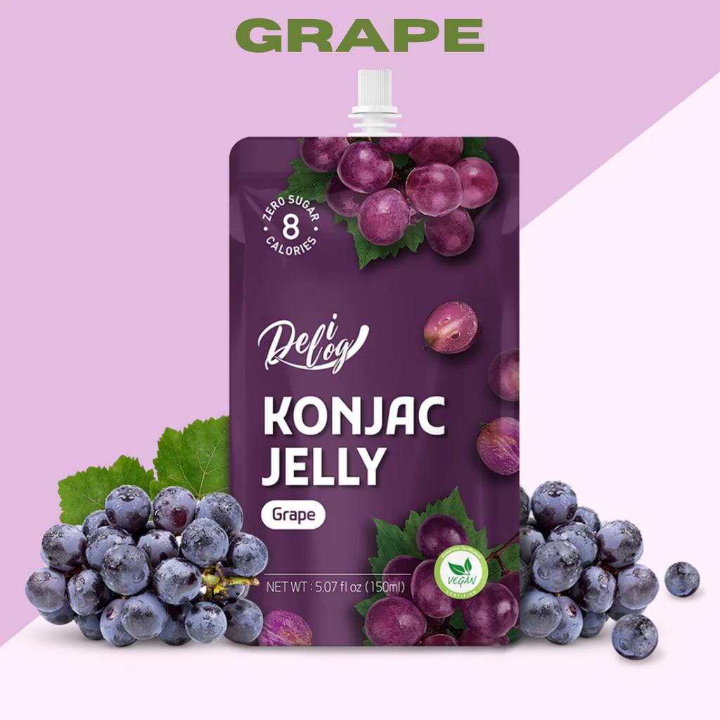 Delilog Konjac Jelly Grape [곤약젤리 포도] (150mL*10)*5