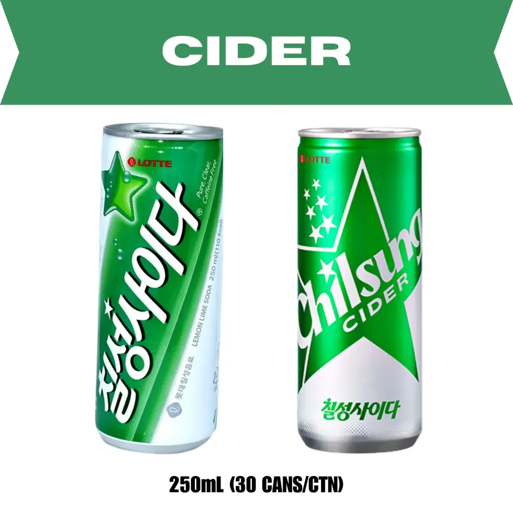 Lotte Chilsung Cider [칠성사이다] 250mL*30