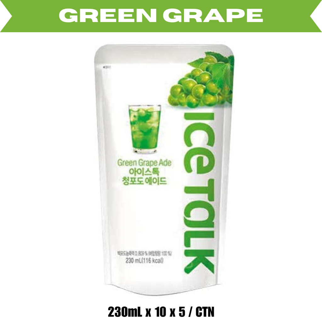 IceTalk Green Grape Ade 230ML (10p/CASE, 5c/CTN)