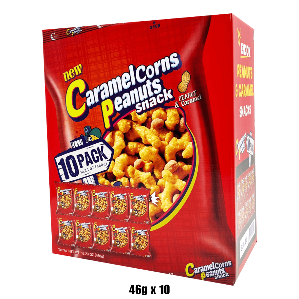 Crown Caramel Corn Peanuts Lunch Snacks Box 460g (46g*10)