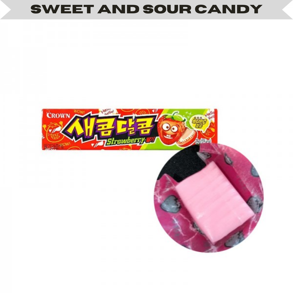 Crown SKDK Sweet Sour Candy Strawberry 29g (15*6pk/ctn)