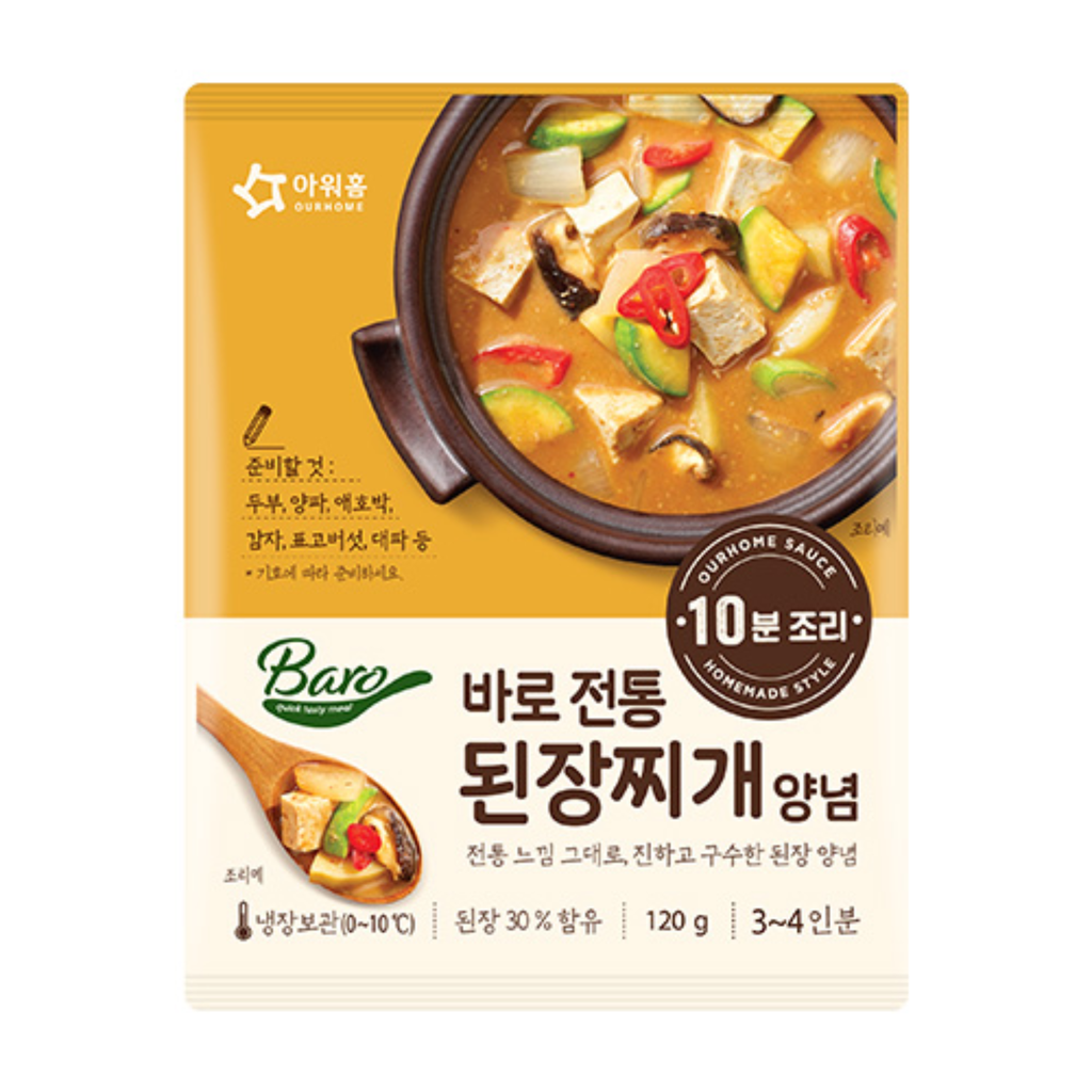 아워홈 바로 전통된장찌개 양념 120g (12p/ctn)