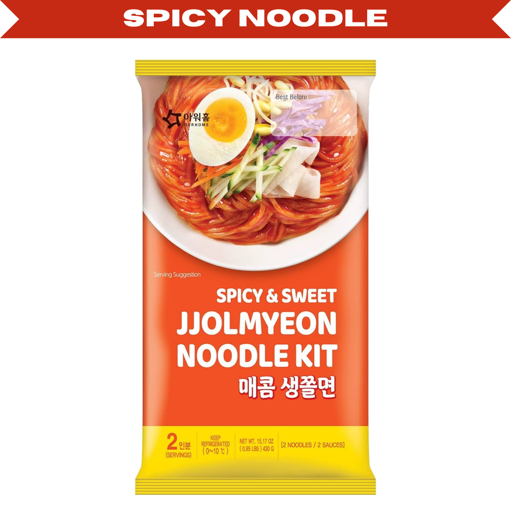 Ourhome Spicy Sweet Jjolmyeon Noodle [쫄면] 430g (8p/ctn)