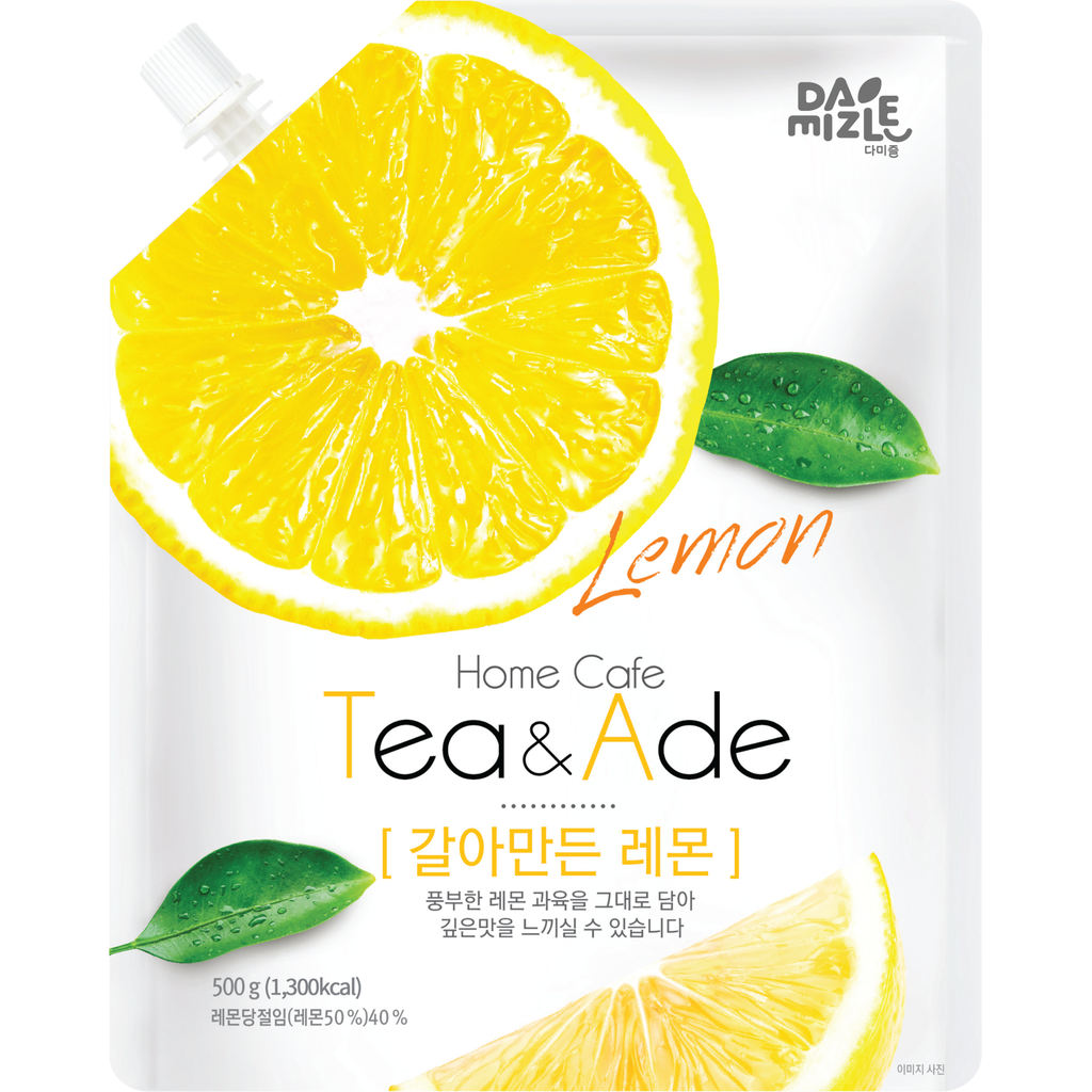 다미즐 갈아만든 티 & 에이드 레몬청 [액상파우치] 500g (16p/ctn)