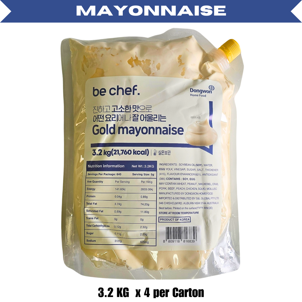 BeChef Gold Mayonnaise Gluten Free 3.2kg (4pk/ctn)