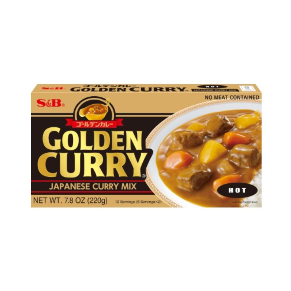 S&B Golden Curry Hot 220g (10pk/case)