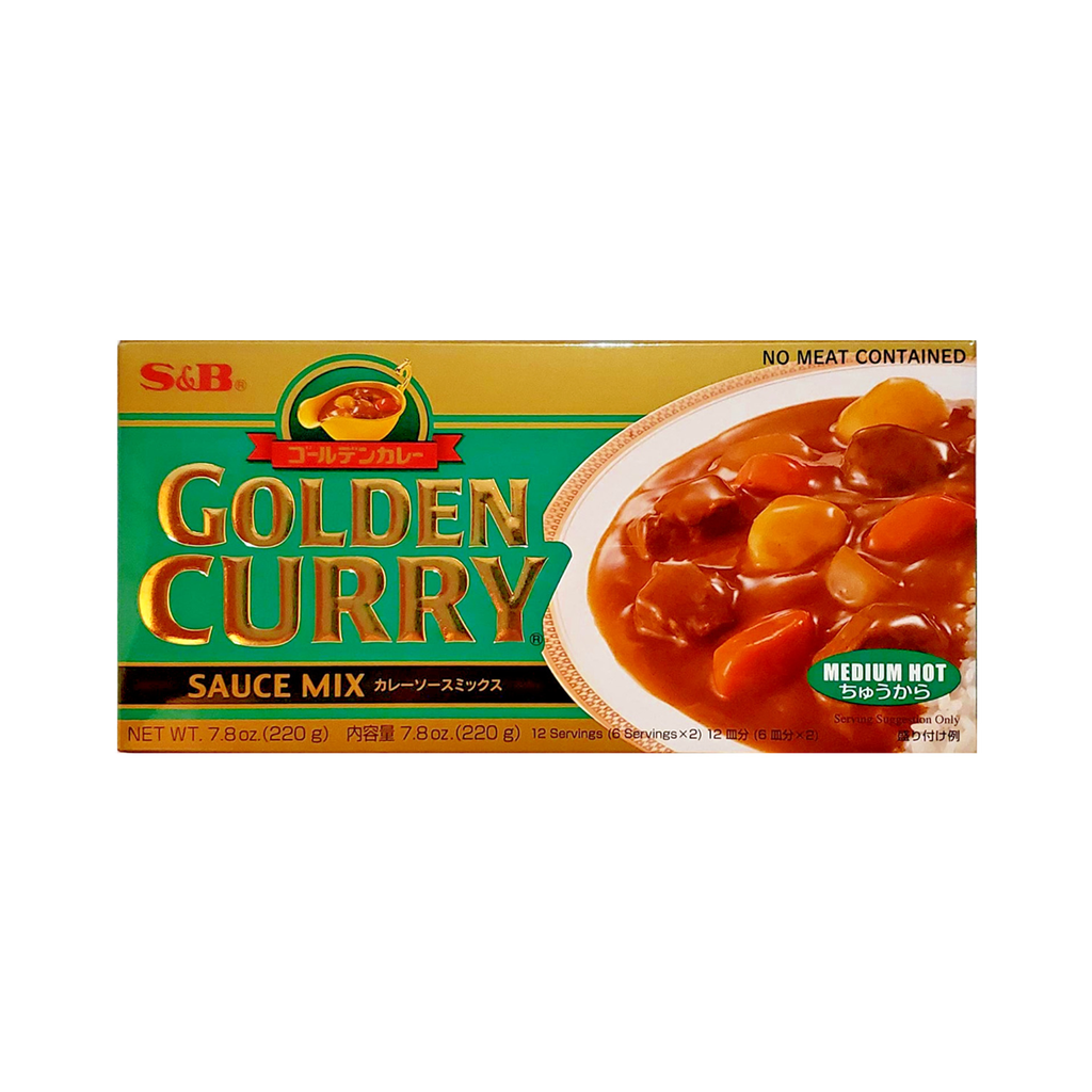 S&B Golden Curry Medium Hot 220g (10pk/case)