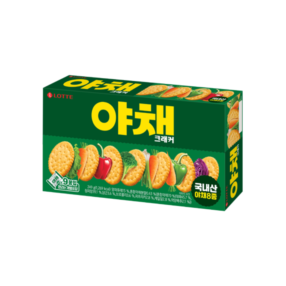 롯데 야채 크래커 249g (12pk/ctn)