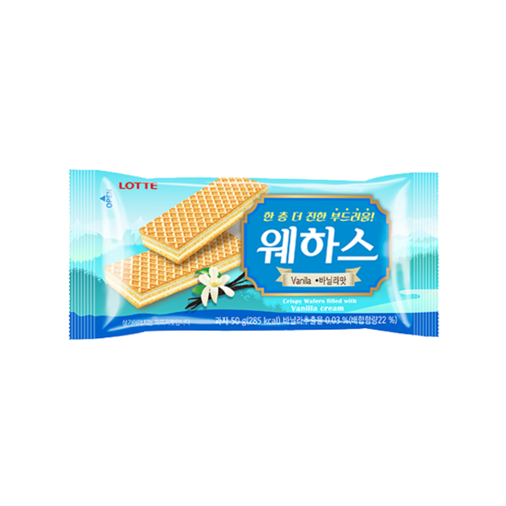 Lotte Wafers Vanilla 50g (40pk/ctn)