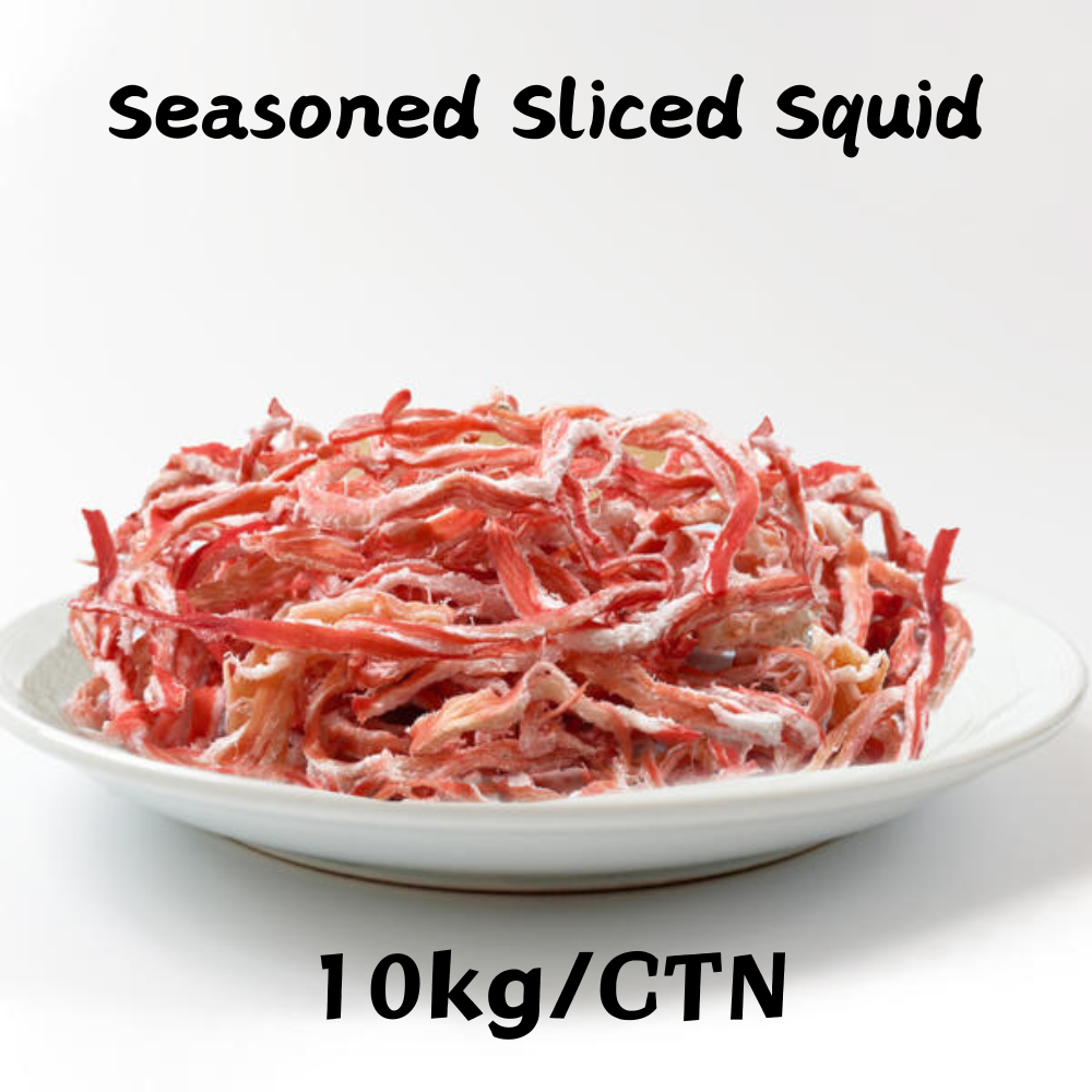 Seasoned Sliced Squid [홍진미오징어채] 10kg