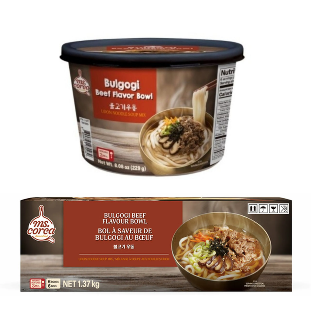 ms.corea Bulgogi Beef Udon [불고기우동] 229g*6