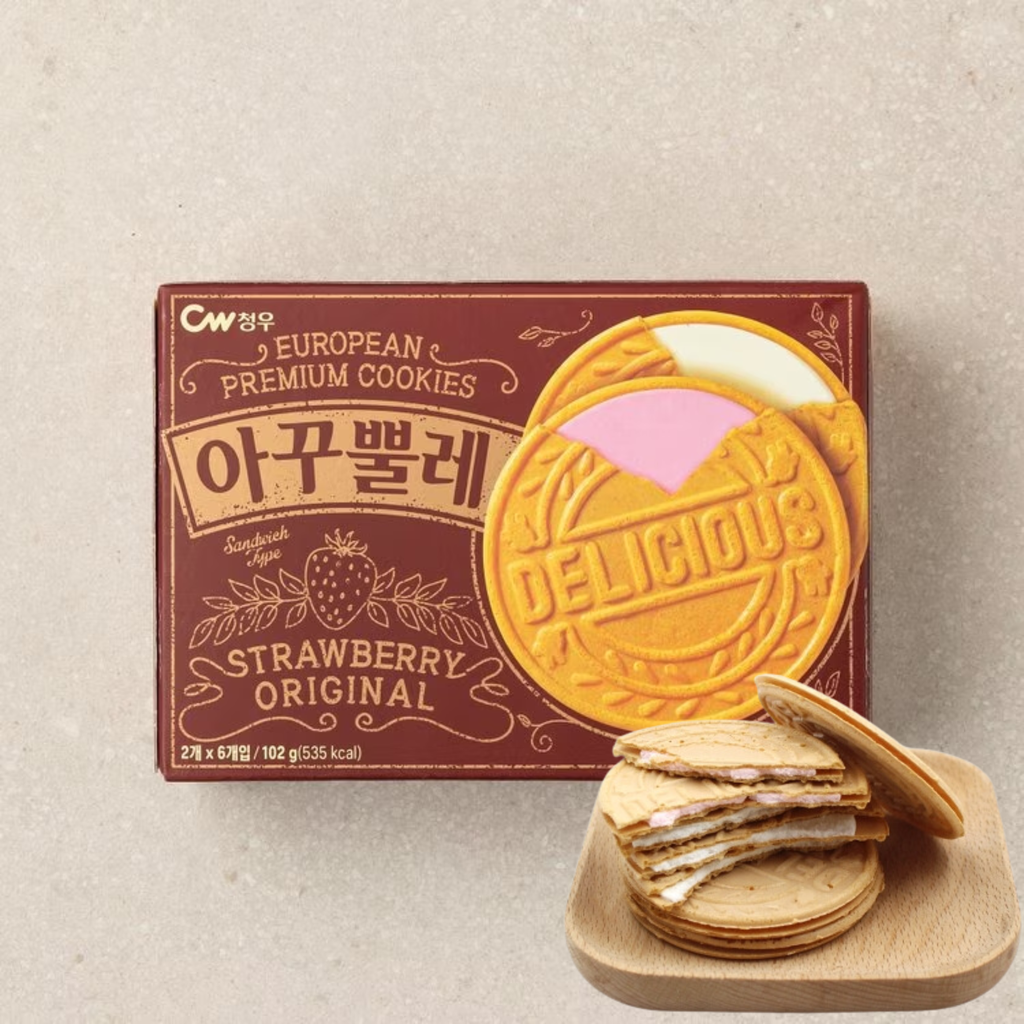 CW Accoupler Cookies Strawberry [아꾸뿔레] 102g (12pk/ctn)