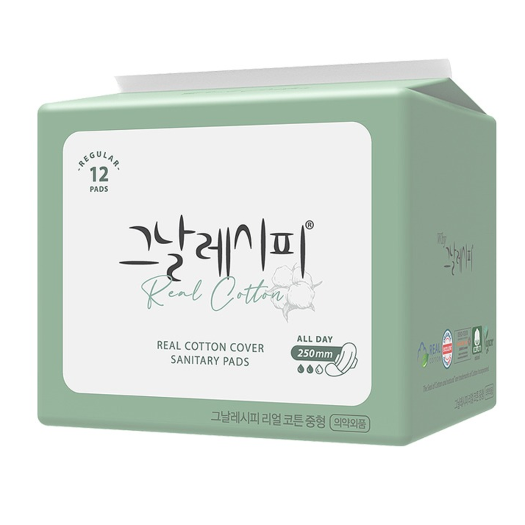 그날레시피 순면 생리대 12개입 중형 [250mm] (45pk/ctn)