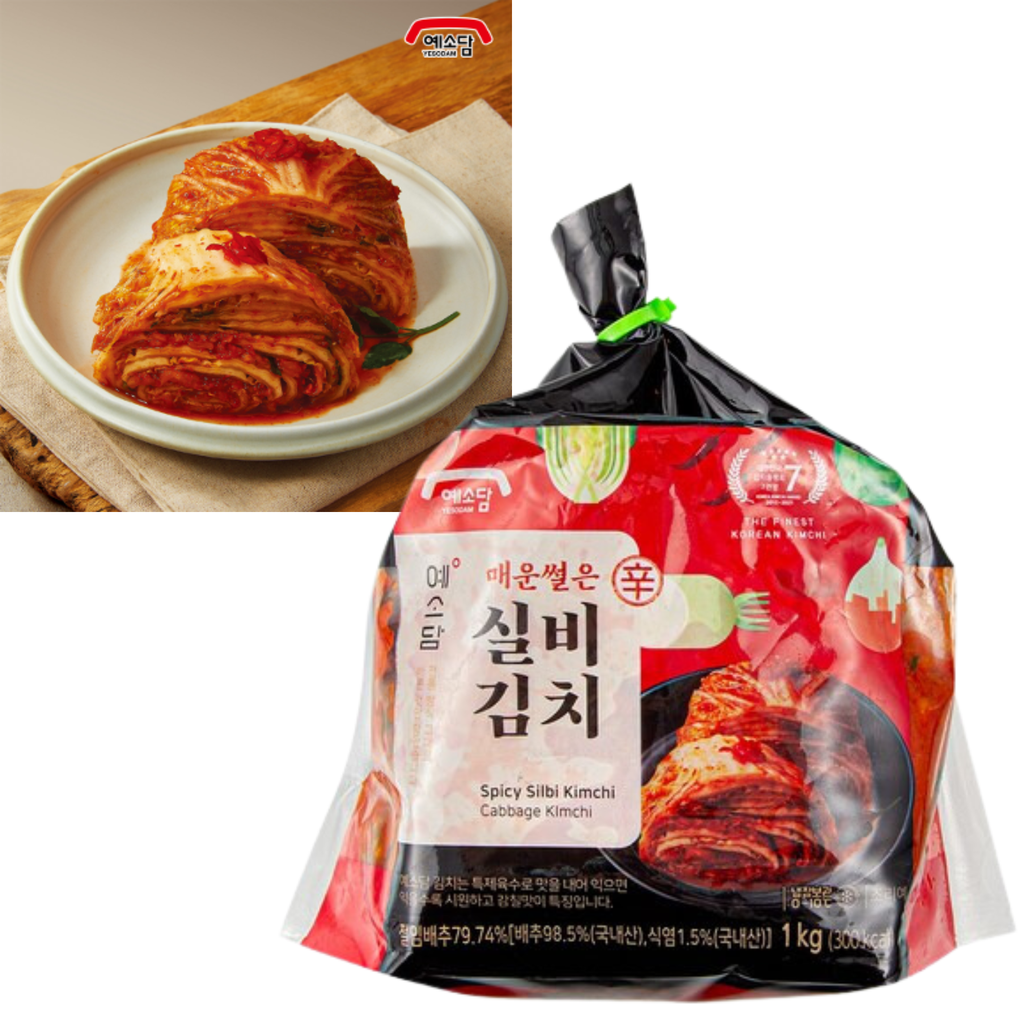 Yesodam Spicy Sliced Kimchi [매운썰은김치] 1kg*6