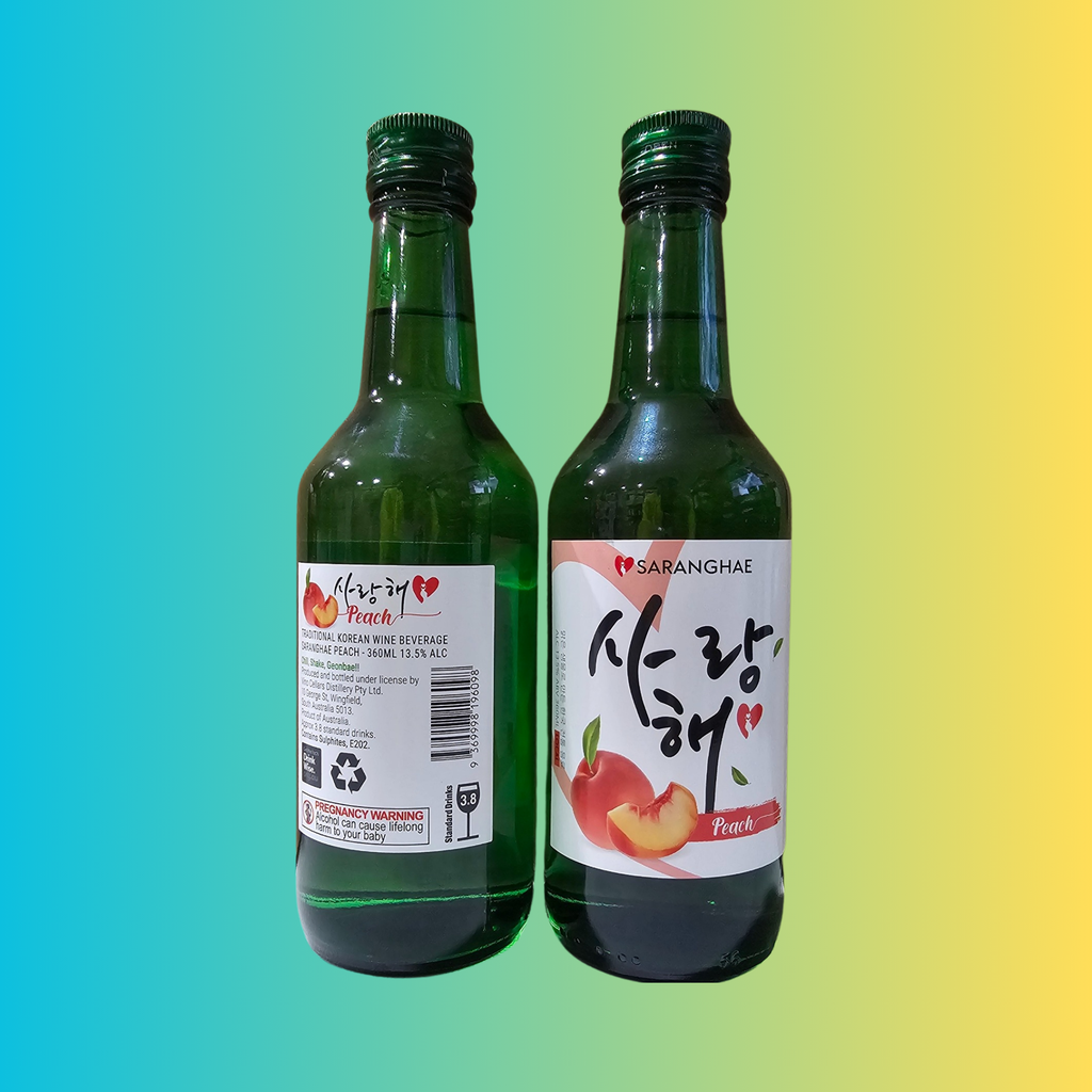 Saranghae Soju Peach [사랑해 소주 복숭아] 360mL*20