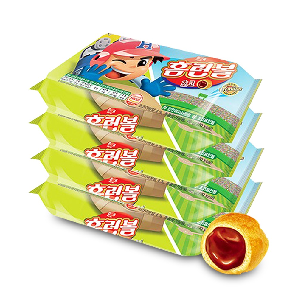 Haitai HomeRunBall Choco 4-Bundle [홈런볼4번들] (41g*4)*12