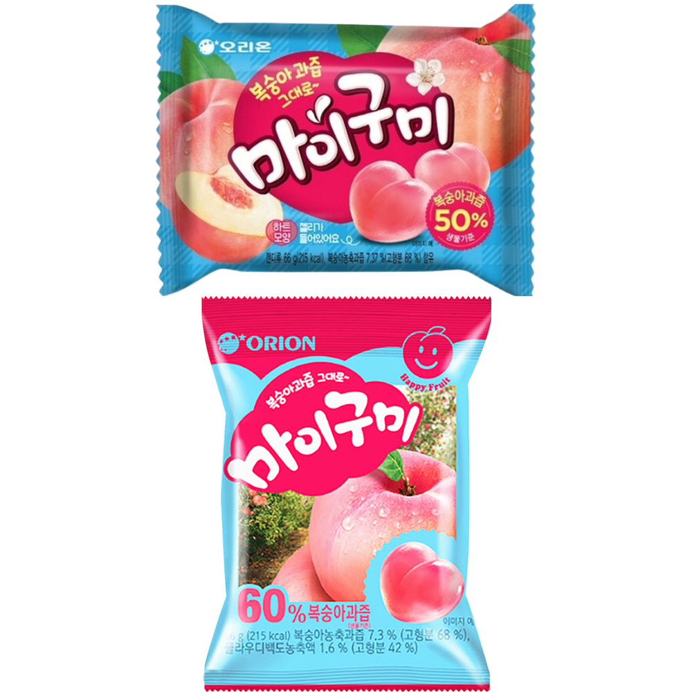 Orion My Gummy Jelly Peach [마이구미복숭아] 66g*40