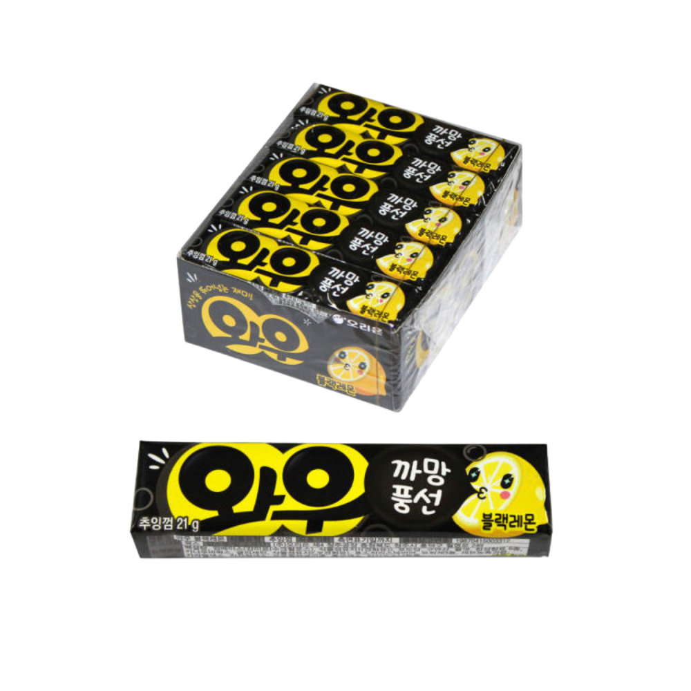 Orion Wow Gum Black Lemon [와우까망] (21g*15)*5