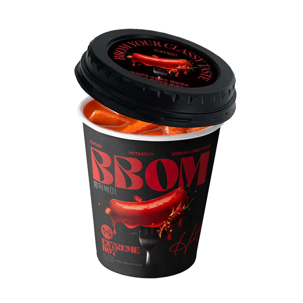 BBOM Topokki Cup Spicy [뽐떡볶이컵스파이시] 139g*30