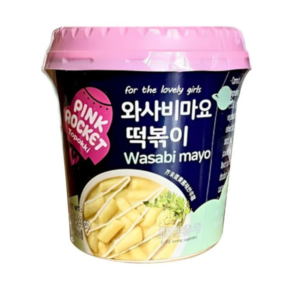 Pink-Rocket Tteobokki Cup Wasabi Mayo [핑크로켓와사비마요] 120g*30