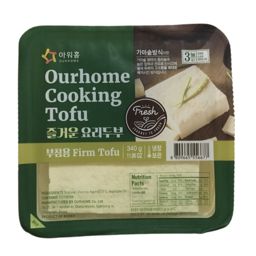 [OUR020] Ourhome Cooking Tofu Firm [요리두부 부침용] 340g*18