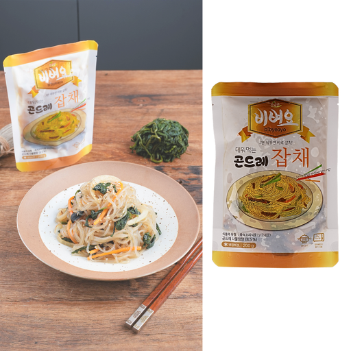 [KBAP004] Bibyeoyo 3 Minute Japchae Fridge [냉장곤드레3분잡채] 200g*27