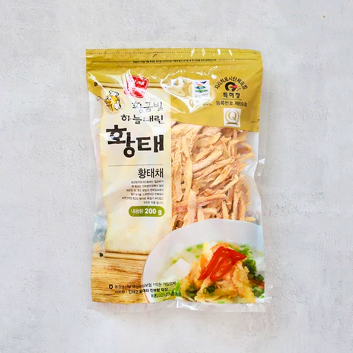 [INJ001] Injae Dried Pollack Shredded [황금빛 하늘내린 황태채] 200g*25