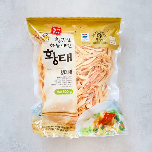 [INJ002] Injae Dried Pollack Shredded [황금빛 하늘내린 황태채] 500g*10