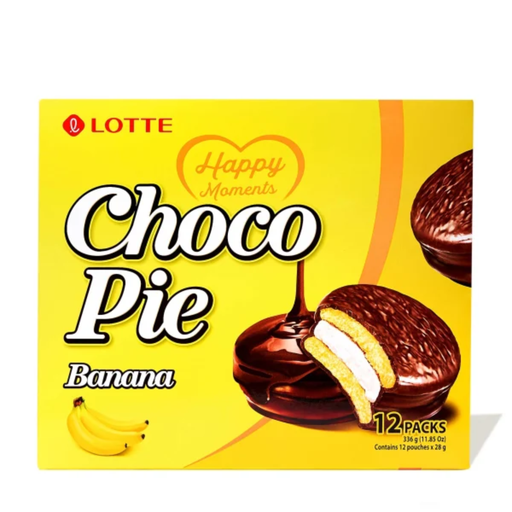 [LTT014] Lotte Choco Pie Banana [초코파이 바나나맛] 336g*8