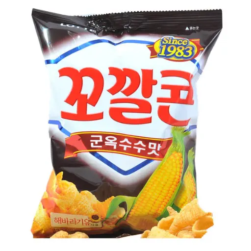 [LTT026] Lotte Kokal Corn Chips Grilled Corn [꼬깔콘 군옥수수] 67g*20
