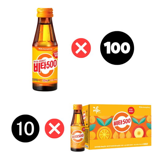[KWD004] Kwangdong Vita 500 [비타500] (100mL*20)*5